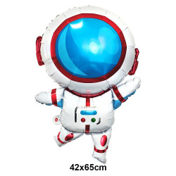 1Set Galaxy Space Balloons Blue 32inchNumber Balloons Rocket Astronaut