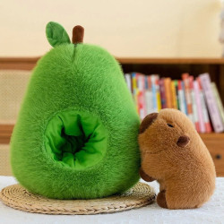 Adorable Capybara In Avocado Plushie Soft Fuzzy Plush Pig Hide In Ador