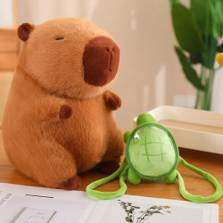 23/33CM Cute Capybara Plush Toys Kawaii Capybara With Tortoise Appease
