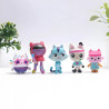 13Pcs/Set Gabby Dollhouse Anime Figures Smiling Car Cat Hug Gaby Girl