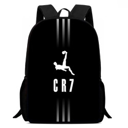 Cartoon C-CR-7 Football-Stars Child School Backpack With Lunch Bags Pe