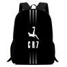 Cartoon C-CR-7 Football-Stars Child School Backpack With Lunch Bags Pe