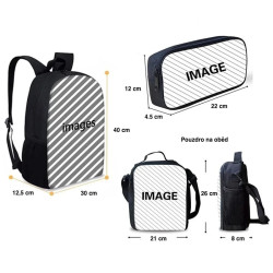 Cartoon C-CR-7 Football-Stars Child School Backpack With Lunch Bags Pe