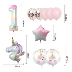 Narozeninová dekorace Jednorožec | Unicorn