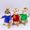 3Pcs/set Game Alvin and the Chipmunks Plush Toys Kawaii Fluffy Chipmun