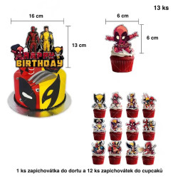 Set narozeninová dekorace Deadpool a Wolverine