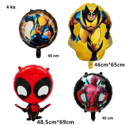 Deadpool And Wolverine Balloons Birthday Party Decoration Tableware Ba
