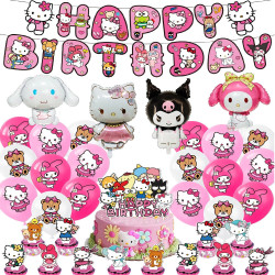 Set narozeninová dekorace Hello Kitty, Kuromi a Melody