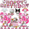 Set narozeninová dekorace Hello Kitty, Kuromi a Melody