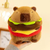 New Cute Hamburger Capybara Plush Stuffed Toy Simulation Animal Doll S