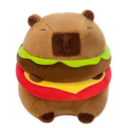 New Cute Hamburger Capybara Plush Stuffed Toy Simulation Animal Doll S