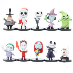 Figúrky Jack Skellington Ukradnuté Vianoce 10 ks