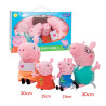 SET Plyšové hračky Prasiatko Peppa 4 ks 19-30 cm