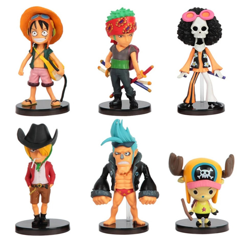 Figúrky One Piece s podstavcom 6 ks