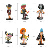 Figúrky One Piece s podstavcom 6 ks