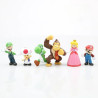6pcs/set Super Marios Bros Action Figure Kawaii Yoshi Peach Toad Donke