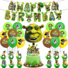 Disney Monster Shrek Prince Donkey Green Princess Happy Birthday Banne