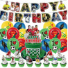 Ronaldo Football Theme Birthday Party Decoration Set Banner Cake Toppe
