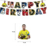 Ronaldo Football Theme Birthday Party Decoration Set Banner Cake Toppe