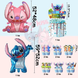 Set narozeninová dekorace Stitch a Angel