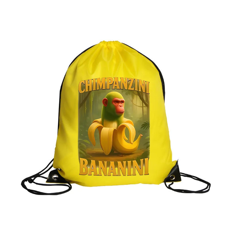 Italian Brainrot Drawstring Bag Backpack Cartoon Tung Tungtung Sahur T