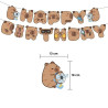 Capybara Balloons Happy Birthday Banner Animal Themed Birthday Decorat