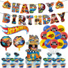 Hots Wheelset Balloons Racing Car Latex Ballons Boys Party Decorations