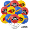 Hots Wheelset Balloons Racing Car Latex Ballons Boys Party Decorations