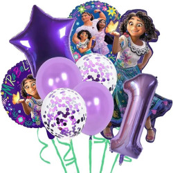 9pcs Disney Encanto Isabella Birthday Party Decor Charm Mirabel Balloo
