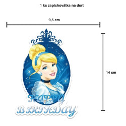MINISO Cinderella Theme Birthday Party Disposable Tableware Cup Plate