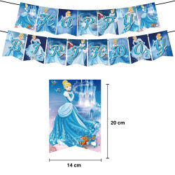 MINISO Cinderella Theme Birthday Party Disposable Tableware Cup Plate