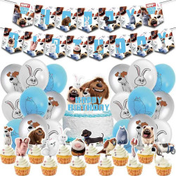 The Secret Life of Pets Boys' Birthday Party Background Decoration Gir