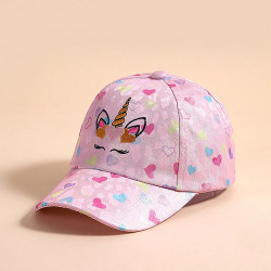 Dívčí kšiltovka Jednorožec | Unicorn růžová 50-54 cm