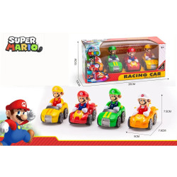 Figurky autíčka Super Mario 4 ks