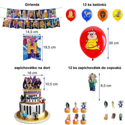Set narozeninová dekorace Zpívej | Sing